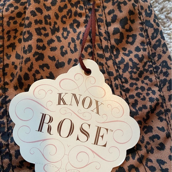 Knox Rose cheetah print BoHo style lightweight pants women’s size xs NWT - Picture 5 of 6